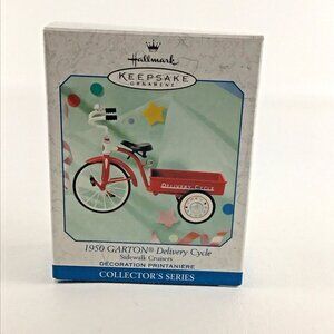 Hallmark Keepsake Ornament 1950 Garton Delivery Cycle Sidewalk Cruisers New 1999